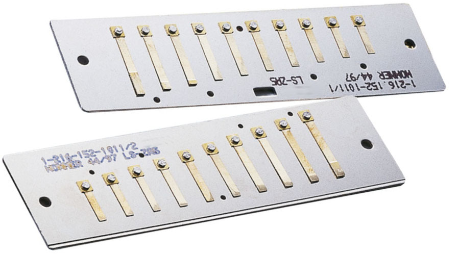 die vernickelten Stimmplatten MS 1.05 aus Messing (Artikelnummer: TMc180116)